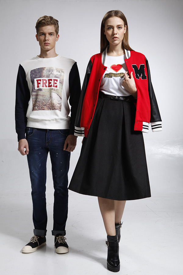 Women's Sport Jacket with Leather Sleeve