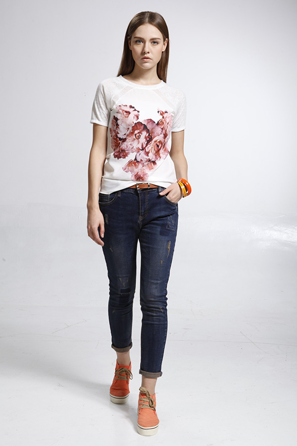 Women's Floral Printed T-shirt