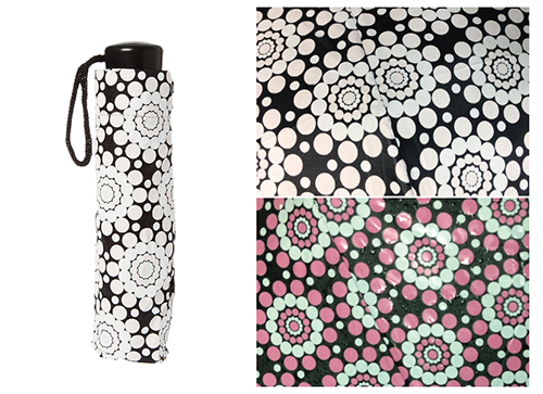 Compact Umbrella with Water-Sensitive Color Changing Print