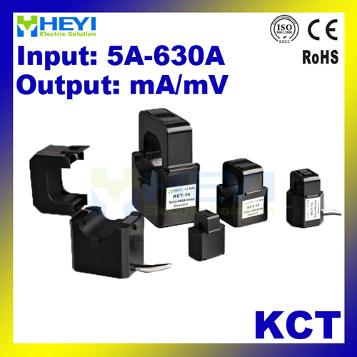 HEYI split core current transformer KCT micro clamp on ac current sensor 5-600a
