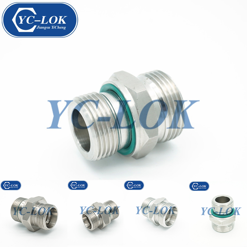 satinless steel straight male thread o-ring hydraulic tube fittings