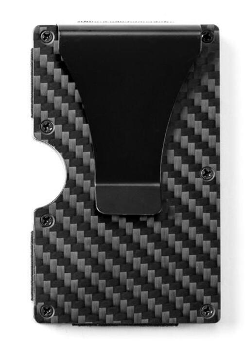 New Carbon Fiber Wallet RFID Card Holder Holiday Gift for Men
