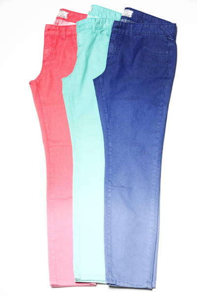 Cotton/Poly/Spandex Dip Dye Pants