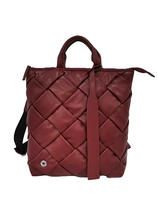 Ladies Woven PU Backpack