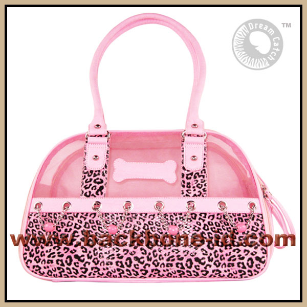 Leopard Style Pink Pet Carrier