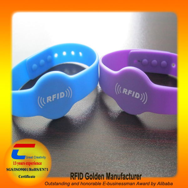 Waterproof Rfid Bracelet Wristband Tag For Swimming Pool