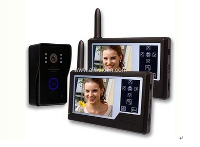 Sell Button Touch Key Color Display 3.5 Inch Wireless Video Door Phone For Apartment 1v2