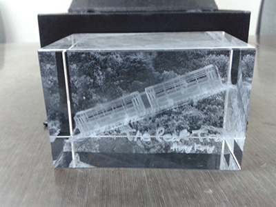 The Peak Tram Crystal Stand (3D Engraving)