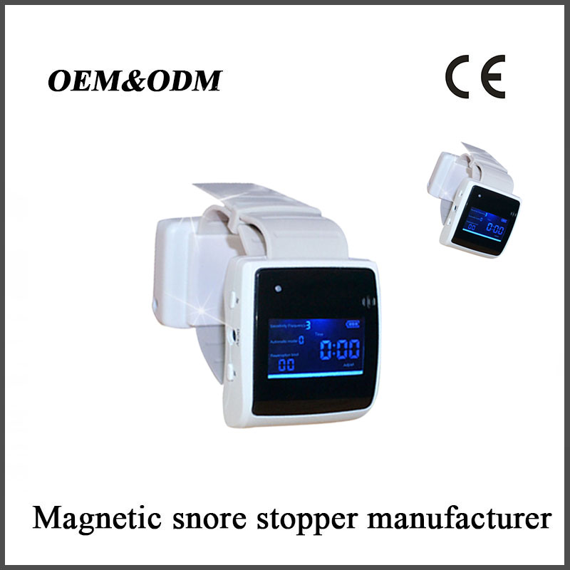 multifunction rechargeable magnetic white wristband snore stopper